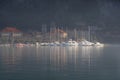 Early morning near Kotor town, Kotor bay, Montenegro, Adriatic sea Royalty Free Stock Photo