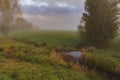 Early morning in Netherlands, Friesland province Royalty Free Stock Photo