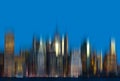 Early morning New York City skyline panorama Royalty Free Stock Photo