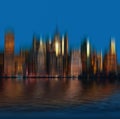 Early morning New York City skyline panorama Royalty Free Stock Photo