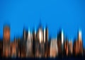 Early morning New York City skyline panorama Royalty Free Stock Photo