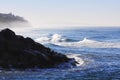 Early Morning Ocean Waves ~ Rock Jetty and Bluffs