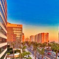 Long Beach Cityscape sunrise skyline