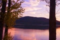 Early morning at Whitefish Lake, Montana Royalty Free Stock Photo