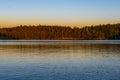 Early morning over the lake of the Valaam Monastery