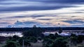 Early morning over the outskirts of Bueng Kan City, Bueng Kan Th Royalty Free Stock Photo