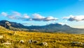 Early morning over the Western Cape with Cape Town and Table Mountain Royalty Free Stock Photo