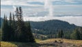 Early morning panning time lapse of yellowstone national park from dunraven pass
