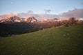The early morning panorama of the Durmitor mountain