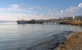 Early morning pier in Protaras Cyprus Royalty Free Stock Photo