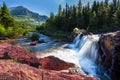 Early Morning at Red Rocks Falls Royalty Free Stock Photo