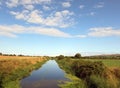 Early morning river in Somerset, England Royalty Free Stock Photo