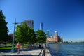 Early morning runners Battery Park City Promenade, NYC Royalty Free Stock Photo