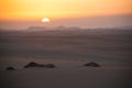 Early morning in Sahara desert in Egypt Royalty Free Stock Photo