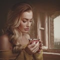 Early morning with scented coffee. Royalty Free Stock Photo