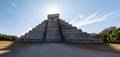 Early morning shadow of the pyramid Kukulkan in the Mayan archeological site Chichen Itza, Mexi