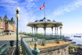 Early morning shot of Terrasse Dufferin with the Hotel Chateau Frontenac, Quebec City, Canada Royalty Free Stock Photo