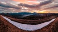 Early morning spring Carpathian mountains Royalty Free Stock Photo