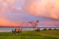 Early Morning Storm Over Traverse Bay Royalty Free Stock Photo