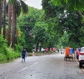 An early morning Street View of Chandigarh, India