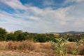 Early morning sun light on southern California hills in autumn, Royalty Free Stock Photo