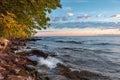 Lake Superior Rocky Shoreline in Northern Michigan, USA Royalty Free Stock Photo