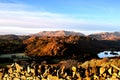 Sunlight on the Loughrigg Fell Royalty Free Stock Photo