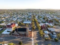 Aerial drone view of the Cathedral of the Sacred Heart of Jesus, a catholic church in Broken Hill, New South Wales, Australia Royalty Free Stock Photo