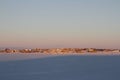 Early morning winter sunrise over Cambridge Bay, Nunavut Royalty Free Stock Photo