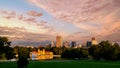 Early morning sunrise over DenverÃ¢â¬â¢s skyline Royalty Free Stock Photo