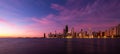 Early morning sunrise over downtown Chicago Royalty Free Stock Photo