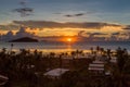 Early morning and sunrise over Pacific Ocean in Mata-Utu village, the capital of Wallis and Futuna territory Wallis-et-Futuna.