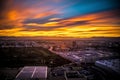 Early morning sunrise over valley of fire and las vegas Royalty Free Stock Photo