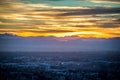 Early morning sunrise over valley of fire and las vegas Royalty Free Stock Photo