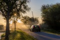 Early morning before sunrise in the polder Royalty Free Stock Photo