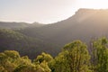 Early Morning Sunrise Rays On an Australian Mountain Range Royalty Free Stock Photo