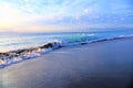 Early Morning Surf Appears Translucent as It Gently Covers the Boca Raton Shoreline Royalty Free Stock Photo