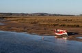 Early Morning, tides out, Old boat scene. Royalty Free Stock Photo