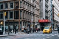 Early morning traffic and tourist walking on the Broadway in SOHO New York City Royalty Free Stock Photo