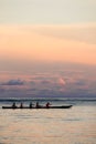 Early morning training of regatta crew