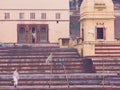 Early morning at Varanasi on the river Ganges, India Royalty Free Stock Photo