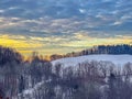 Scenic landscape in rural northern Vermont Royalty Free Stock Photo