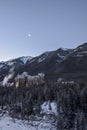 Early morning view of the Banff Springs Hotel.. Royalty Free Stock Photo