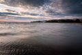 Early morning view of Curonian Lagoon in Nida, Lithuania Royalty Free Stock Photo