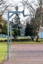 Early morning view of empty English playground