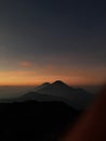 Early morning view of mount prau Royalty Free Stock Photo