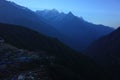 Early morning view of Namche Bazaar village, Himalayas, Nepal Royalty Free Stock Photo