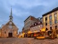 Notre-Dame-des-Victoires Church in Old Quebec city,  Canada Royalty Free Stock Photo