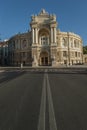 Early Morning View of the Odessa Opera House Royalty Free Stock Photo