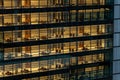 Early morning view of an office building featuring empty offices, couches, and open space at the start of the day Royalty Free Stock Photo